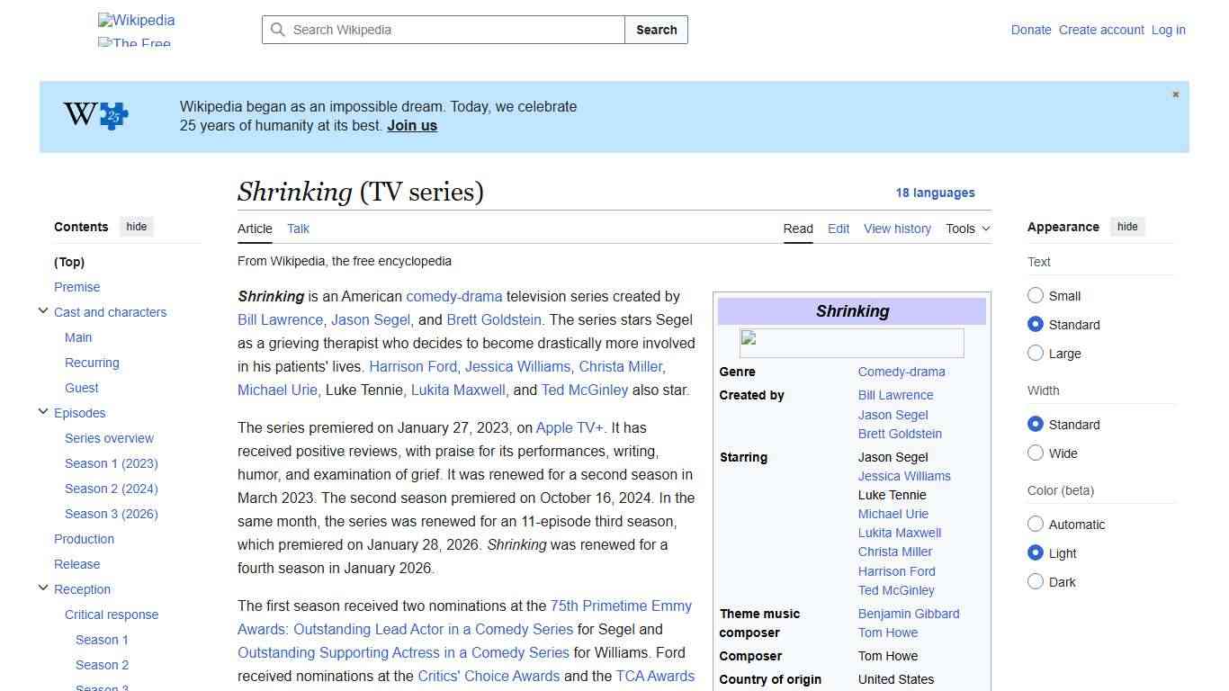 Shrinking (TV series) - Wikipedia